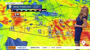 An example of April's weather forecasts
